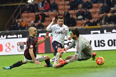 Milan-Bologna 0-1 rete Giaccherini