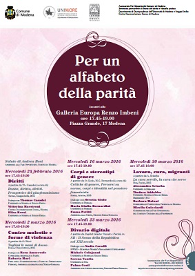 Per un alfabeto della parità a Modena