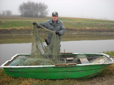 Polizia provinciale-reti pesca