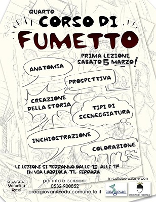 Ferrara, “Comics Time” con la disegnatrice Veronica Rossi locandina-laboratoro-di-fumetto