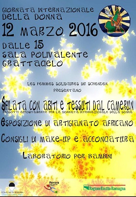 Ferrara, Le ‘Femmes solidaires du Schengen’ presentano la “Festa della Donna” 12 marzo Festa della Donna