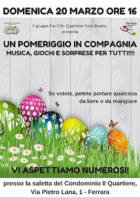 Iniziativa pasquale a Foro Boario tra musica, giochi e sorprese Iniziativa pasquale a Foro Boario tra musica, giochi e sorprese