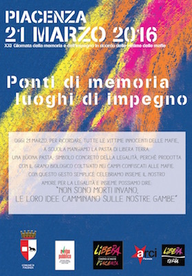 XXI Giornata della Memoria e dell’Impegno Ponti di Memoria, luoghi di impegno