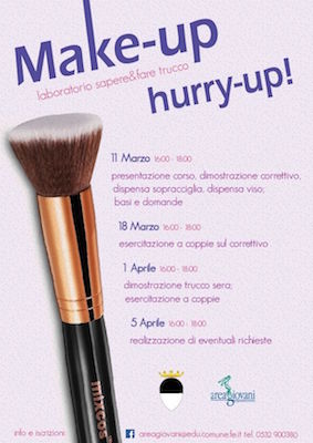 ‘Make Up Hurry Up’, quattro lezioni di trucco per orientarsi tra matite e fondotinta locandina-corso-di-trucco