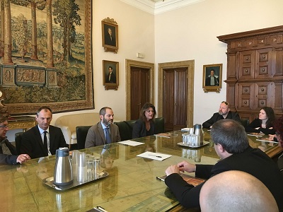 Comitato direttivo della rete ‘European Pen International’ in visita al Municipio Ricevuto dall'assessore Serra il Comitato