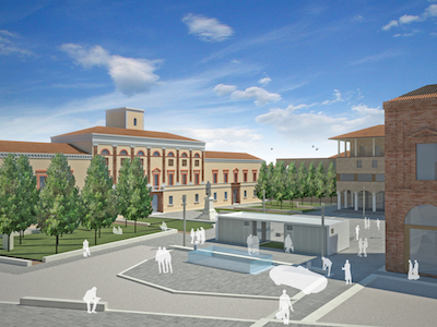 Cesena, piazza Bufalini: ruolo fontamentale del verde nel progetto di riqualificazione Cesena, piazza Bufalini