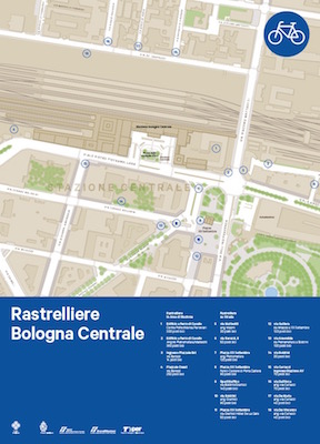Mappa rastrelliere a Bologna