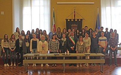 Cesena, Palazzo Comunale ospita una delegazione di studenti tedeschi delegazione Studenti tedeschi mag 2016