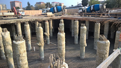 parcheggio vasca laminazione ospedale - una fase dei lavori