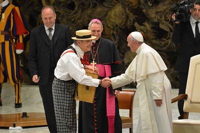Ammi Franco Severi con Papa Francesco