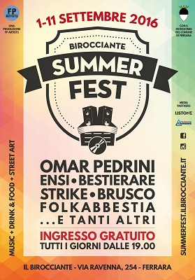 A Ferrara prima edizione di Birocciante Summer Fest Birocciante summerfest manifesto - Ferrara