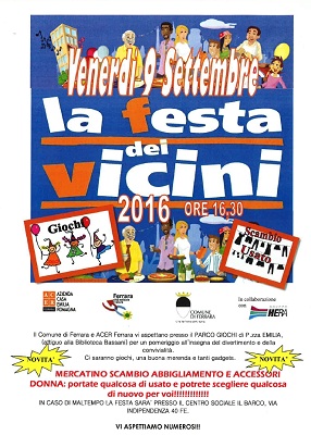 Festa dei vicini 2016, Venerdì 9 settembre in piazza Emilia a Barco festa-vicini-2016
