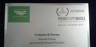Premio Basile al Comune di Parma nella sezione Progetti Formativi 2° Premio - Premio Basile