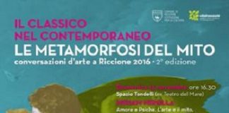“Le metamorfosi del mito”, Conversazioni d’arte a Riccione manifesto