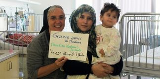 suor donatella ringraziamenti dal Caritas Baby Hospital di Betlemme