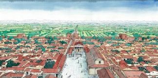 “Mutina”, con la Street art 3D si aprono “Varchi nel tempo” 1 Il foro di Mutina. Disegno di Riccardo Merlo