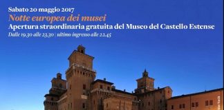 Per la Notte europea dei musei al Castello Estense musica, visite guidate ed escursioni in barca nel fossato notte-musei-castello-2017