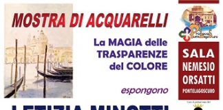 Gli acquerelli di Letizia Minotti e Mapi in mostra La magia delle trasparenze del colore