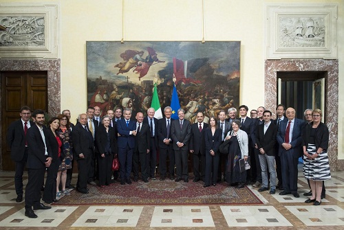 La visita della delegazione a Palazzo Chigi