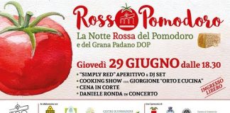 Piacenza: oggi alla Faggiola l¹oste Giorgione e il cantautore Daniele Ronda protagonisti di RossoPomodoro Notte Rossa del Pomodoro