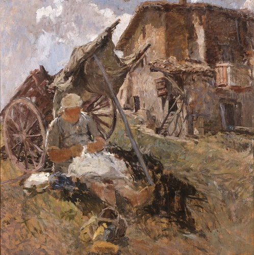 Giuseppe Graziosi- Donna seduta allombra del carro. Gipsoteca