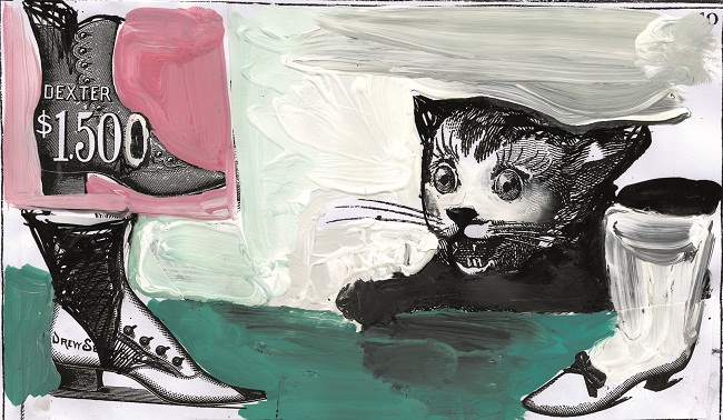9- Gianluigi Toccafondo- Favola del gattino che voleva diventare il gatto con gli stivali- 2017
