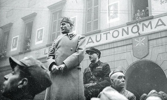 Mussolini nell'aprile del 1945