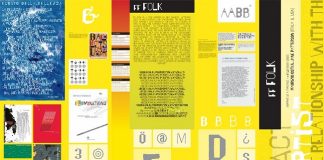 “Maurizio Osti. Artista di caratteri, anche” alla Poletti di Modena manifesto con applicazioni del font Folk