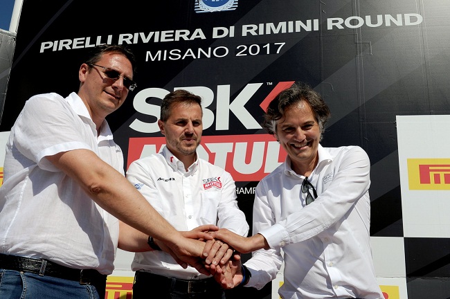 2 - Luca Colaiacovo Presidente Santamonica - Daniel Carrera Dorna - Andrea Albani M.D. MWC (fotomoto it)