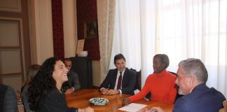 Fiona May a Cesena per studiare l’esperienza dell’incubatore cesenaLab Incontro Fiona May 20nov17