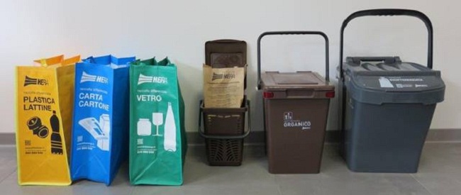 kit per raccolta differenziata