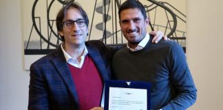 Sport, in residenza comunale la premiazione del cestista azzurro Alex Righetti brasini righetti 2