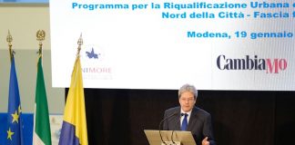 Modena: Progetto Periferie, Gentiloni alla consegna del cantiere Photo © Baracchi- Campanini