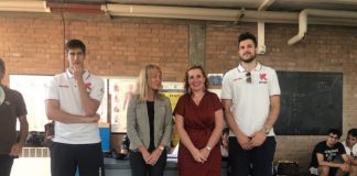 Leonardo Candi e Niccolò De Vico alle premiazioni sportive dell’Istituto “Zanelli” Grissin Bon