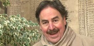Giangiacomo Schiavi con l’imprenditore Ernesto Pellegrini oggi da Biffi Arte