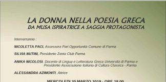 “La donna nella poesia greca: da Musa ispiratrice a saggia protagonista” oggi a Parma