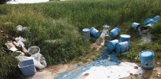 Abbandono di vernice in un campo di San Lorenzo monte: concluse le indagini della Polizia locale