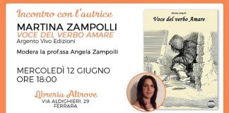 A Ferrara mercoledì 12 giugno incontro con l’autrice Martina Zampolli
