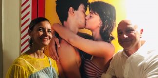 Taglio del nastro ieri sera a Villa Mussolini per la prima personale in Italia di Claude Nori