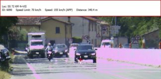 ‘Immortalati’ dal tele laser della Polizia Locale, mentre sfrecciavano al doppio della velocità consentita sulla Superstrada di San Marino