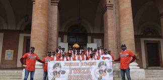 I ragazzi dello Junior Baseball Rimini premiati al Teatro Galli dopo la promozione in A2