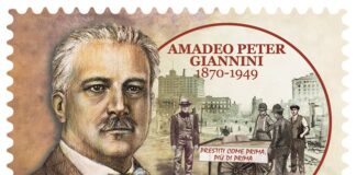 Emissione francobollo Amedeo Peter Giannini