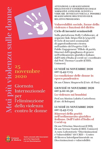 seminario modena 16 novembre 2020