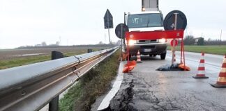 Provincia di Modena: SP568 a Ravarino senso unico alternato