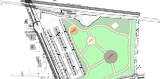 Parco urbano con giochi e palestre e parcheggio da duecento posti