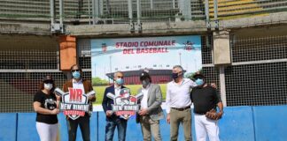 New Rimini Erba Vita: gli assessori Gianluca Brasini e Jamil Sadegholvaad in visita allo stadio dei Pirati