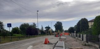 Proseguono i lavori al percorso ciclabile di via Copparo. Cantiere in corso nel tratto da via Elsa Morante a via dei Morari