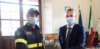 Il sindaco Sadegholvaad ha ricevuto ieri la visita del nuovo comandante provinciale dei Vigili del Fuoco di Rimini, Luca Manselli