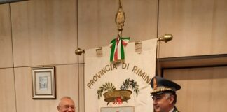Il presidente della Provincia di Rimini Santi ha ricevuto il nuovo comandante della Guardia di Finanza, colonnello Coscarelli