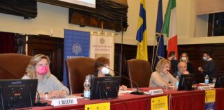 I saluti dell’Assessora all’Educazione, Ines Seletti, all’incontro formativo “Pinocchio e Yamin”, nell’aula Magna Università di Parma